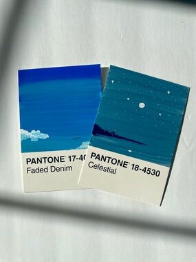 Pantone Art Prints - Faded Denim & Celestial Blue